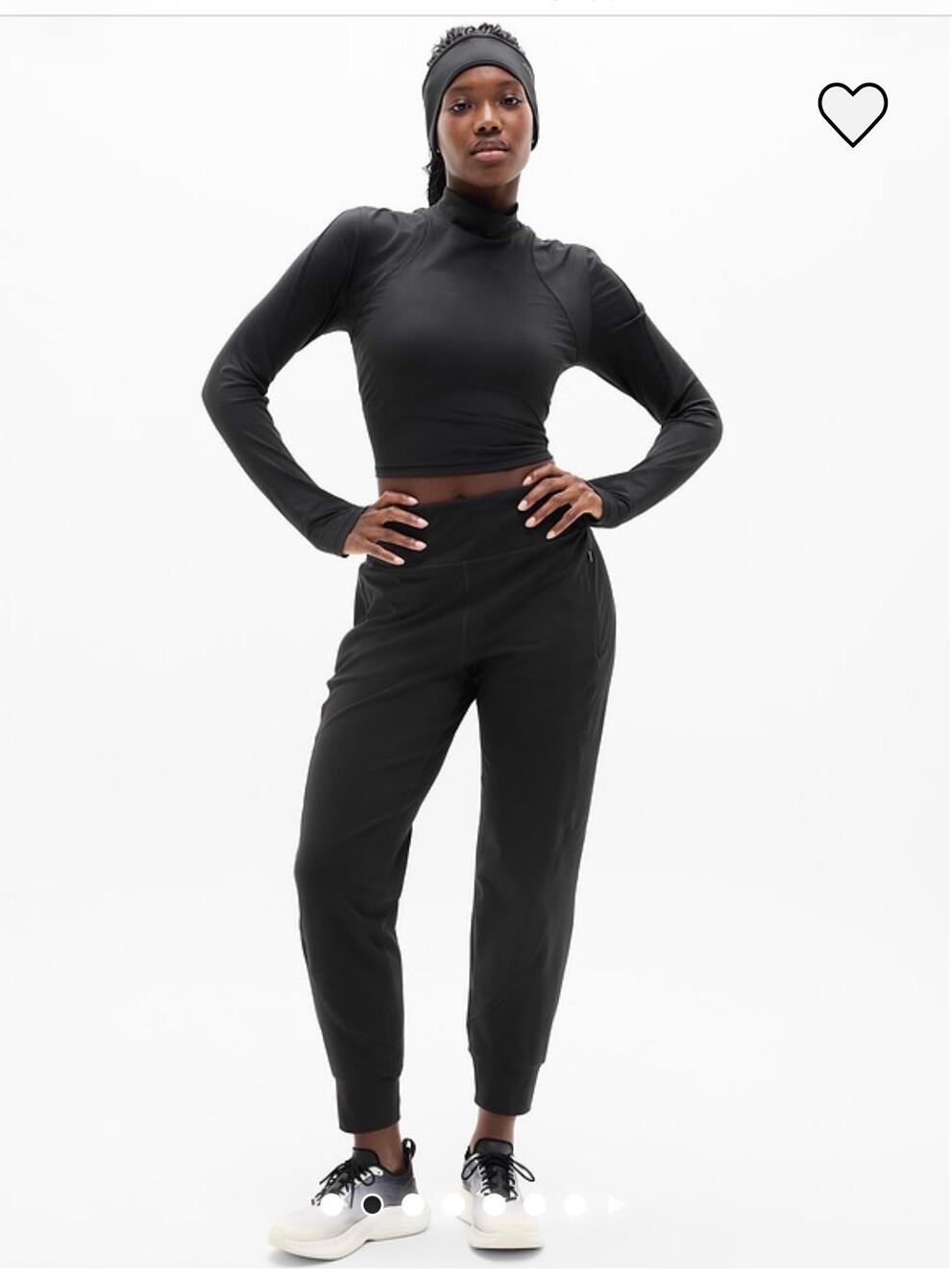 Athleta Rainier Jogger Pants Small Black Cold Weather Plush SuperSonic Leggings